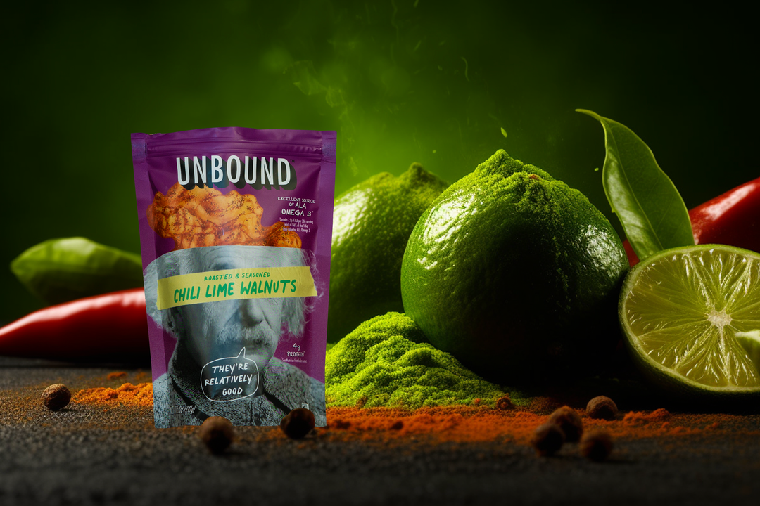What happens when you open up a bag of Unbound Chili Lime walnuts?
