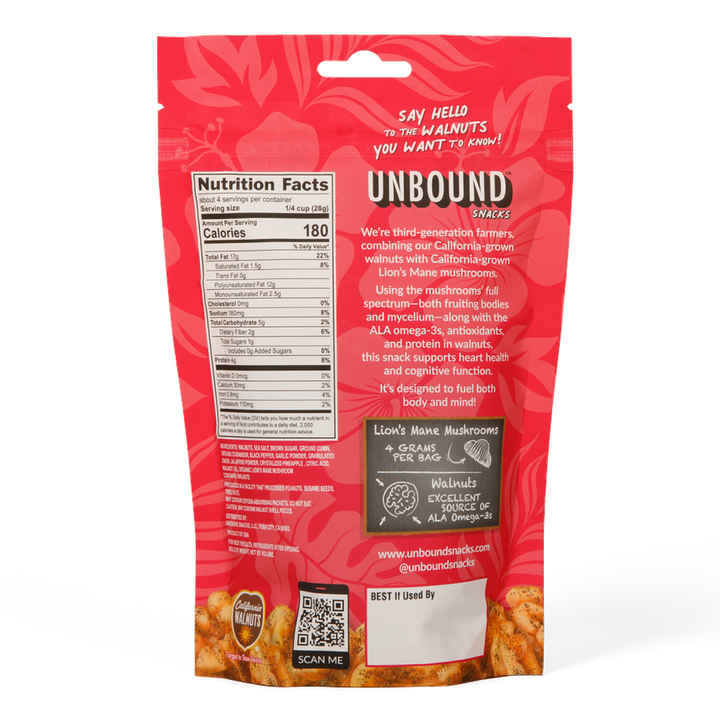 Hawaiian Jalapeño Lion's Mane Walnuts